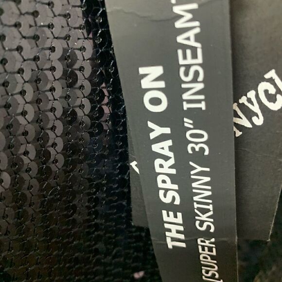 Blank NYC Black Sequin Skinny Jeans 24/25 - Picture 5 of 6